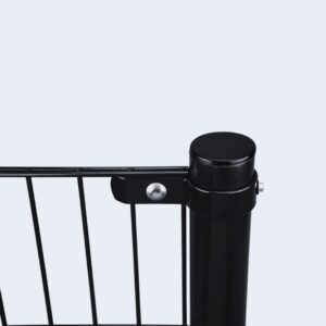 Eindpaal Dubbelstaafmat 185 cm voor 100 cm hekwerk - Zwart