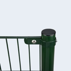 Eindpaal Dubbelstaafmat 185 cm voor 100 cm hekwerk - Groen